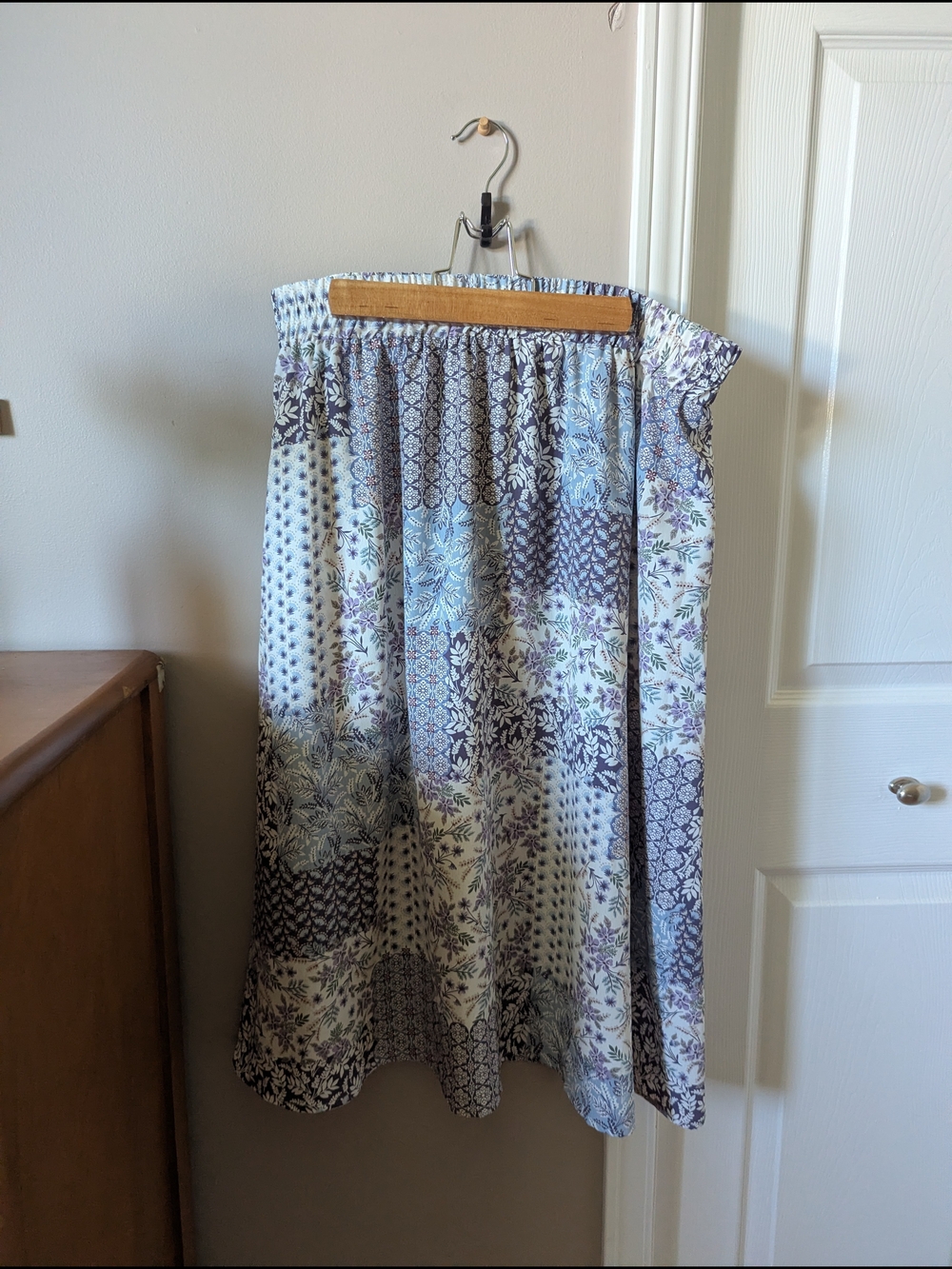 Made In Canada Patchwork Floral Elastic-Waist Skirt
